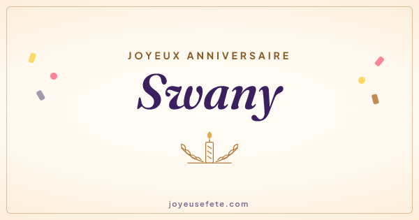 Image « Joyeux anniversaire Swany » au format large