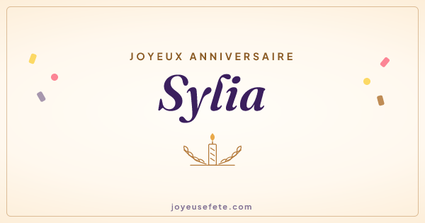 Image « Joyeux anniversaire Sylia » au format large