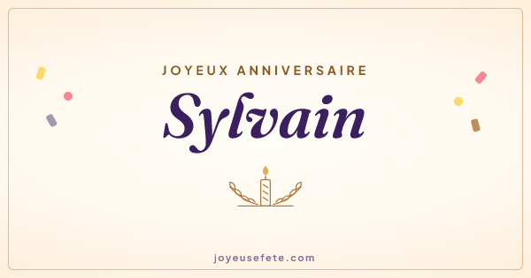 Image « Joyeux anniversaire Sylvain » au format large