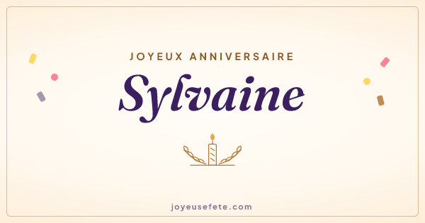 Image « Joyeux anniversaire Sylvaine » au format large