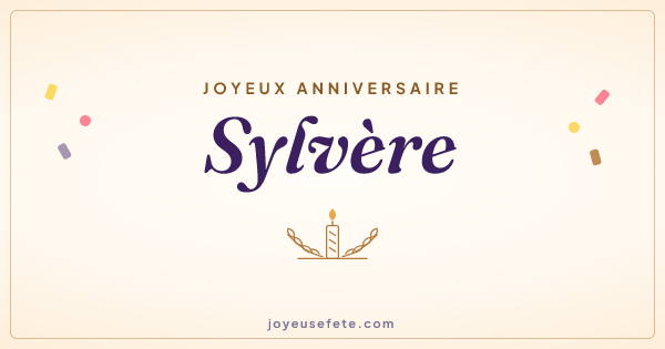Image « Joyeux anniversaire Sylvere » au format large