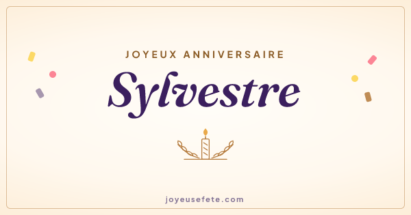 Image « Joyeux anniversaire Sylvestre » au format large