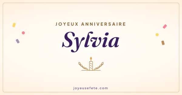 Image « Joyeux anniversaire Sylvia » au format large