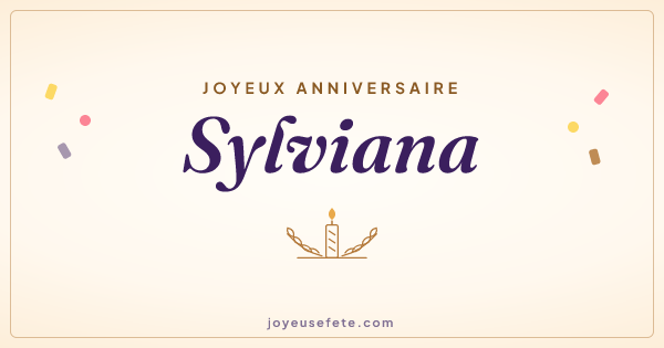 Image « Joyeux anniversaire Sylviana » au format large