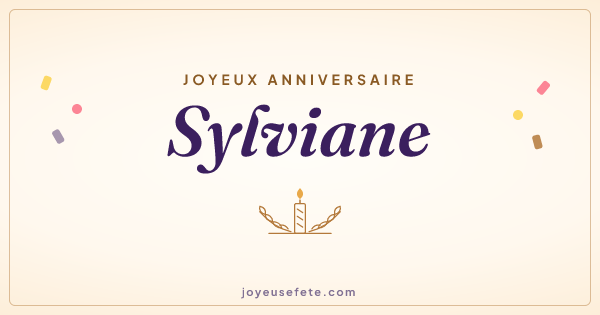 Image « Joyeux anniversaire Sylviane » au format large