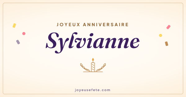 Image « Joyeux anniversaire Sylvianne » au format large
