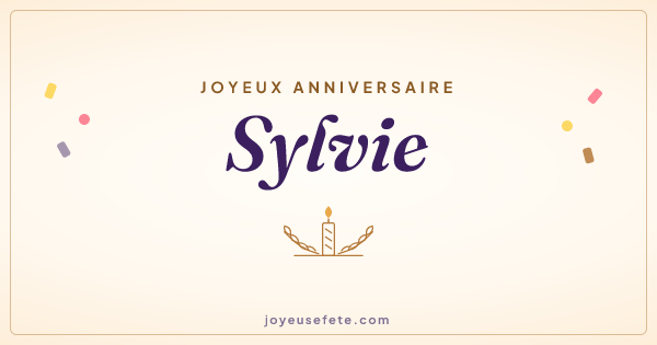 Image « Joyeux anniversaire Sylvie » au format large