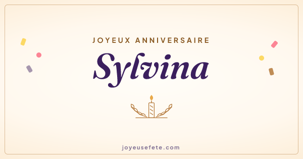 Image « Joyeux anniversaire Sylvina » au format large