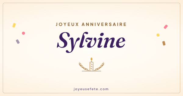Image « Joyeux anniversaire Sylvine » au format large