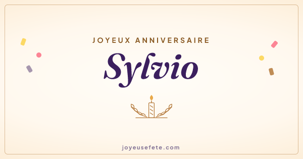Image « Joyeux anniversaire Sylvio » au format large