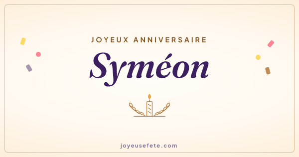 Image « Joyeux anniversaire Syméon » au format large