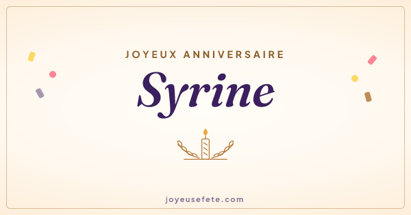 Image « Joyeux anniversaire Syrine » au format large