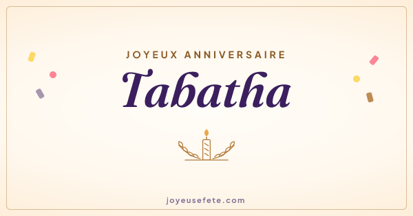 Image « Joyeux anniversaire Tabatha » au format large