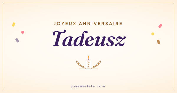 Image « Joyeux anniversaire Tadeusz » au format large