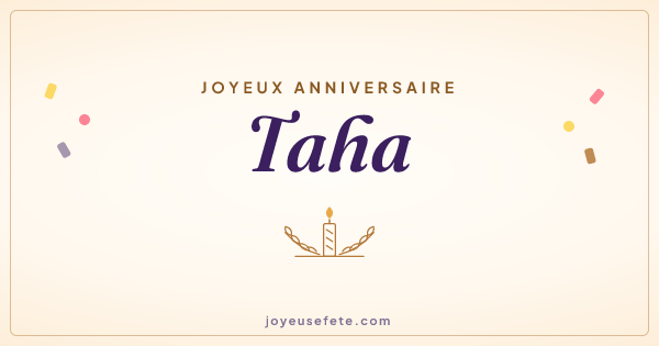 Image « Joyeux anniversaire Taha » au format large