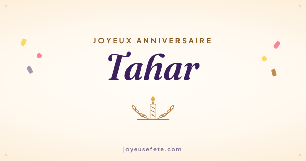 Image « Joyeux anniversaire Tahar » au format large