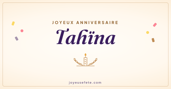 Image « Joyeux anniversaire Tahïna » au format large
