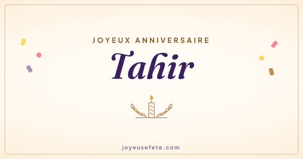 Image « Joyeux anniversaire Tahir » au format large
