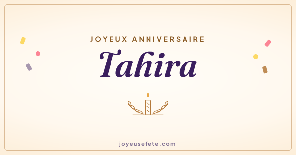 Image « Joyeux anniversaire Tahira » au format large