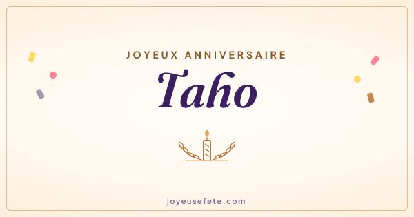 Image « Joyeux anniversaire Taho » au format large