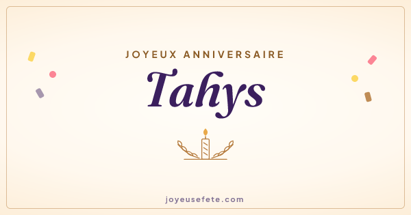 Image « Joyeux anniversaire Tahys » au format large