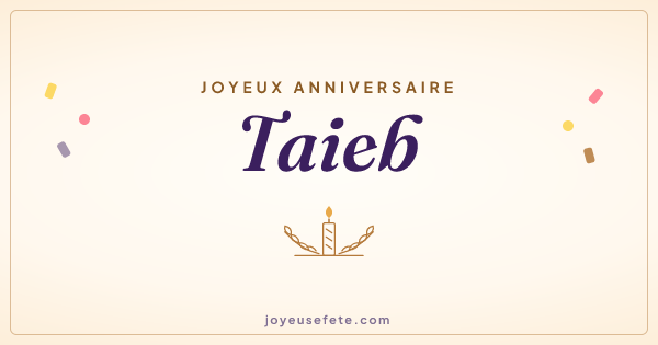 Image « Joyeux anniversaire Taieb » au format large