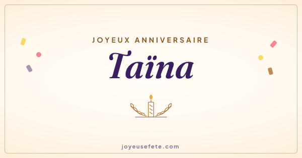 Image « Joyeux anniversaire Taïna » au format large
