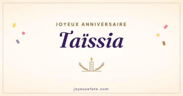 Image « Joyeux anniversaire Taïssia » au format large