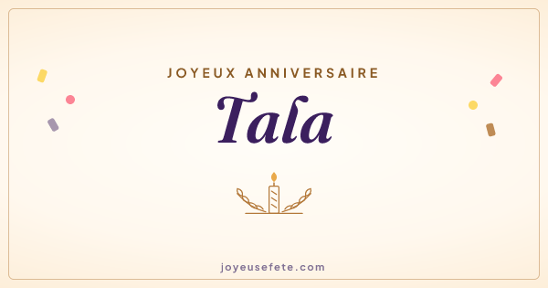 Image « Joyeux anniversaire Tala » au format large