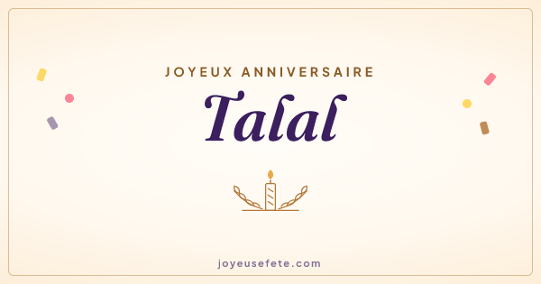 Image « Joyeux anniversaire Talal » au format large