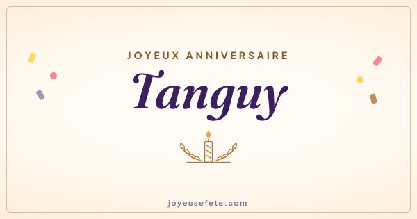 Image « Joyeux anniversaire Tanguy » au format large