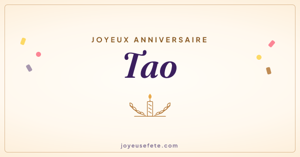 Image « Joyeux anniversaire Tao » au format large