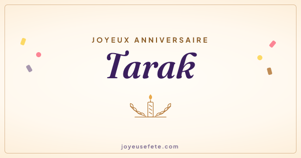 Image « Joyeux anniversaire Tarak » au format large