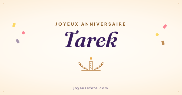 Image « Joyeux anniversaire Tarek » au format large