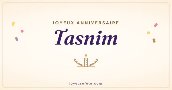 Image « Joyeux anniversaire Tasnim » au format large