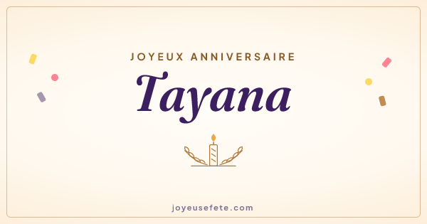 Image « Joyeux anniversaire Tayana » au format large