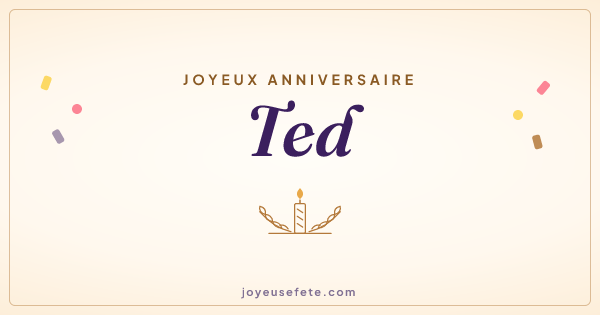 Image « Joyeux anniversaire Ted » au format large