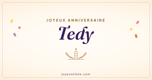 Image « Joyeux anniversaire Tedy » au format large