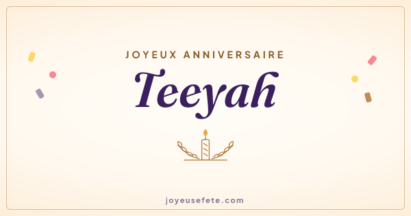 Image « Joyeux anniversaire Teeyah » au format large