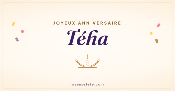 Image « Joyeux anniversaire Téha » au format large