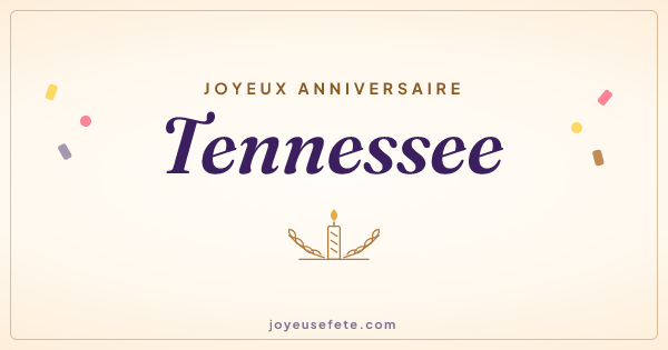 Image « Joyeux anniversaire Tennessee » au format large