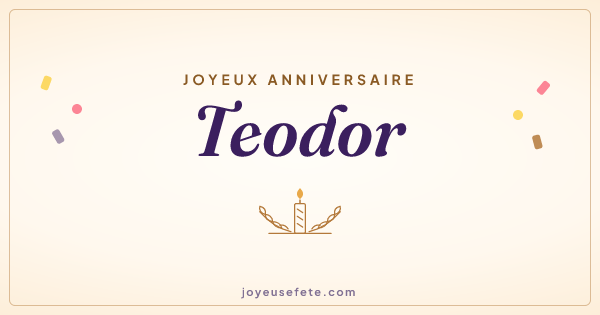 Image « Joyeux anniversaire Teodor » au format large