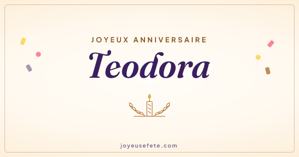 Image « Joyeux anniversaire Teodora » au format large