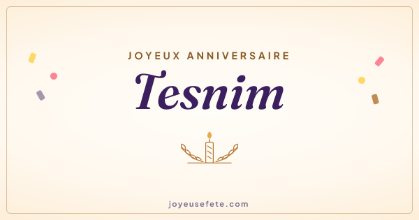 Image « Joyeux anniversaire Tesnim » au format large