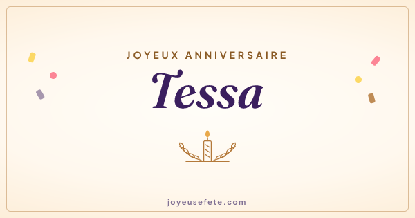 Image « Joyeux anniversaire Tessa » au format large