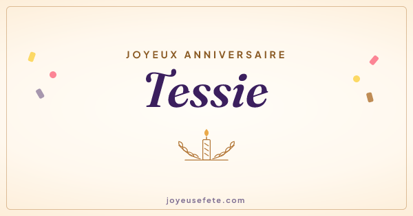 Image « Joyeux anniversaire Tessie » au format large