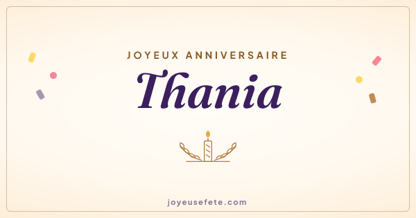 Image « Joyeux anniversaire Thania » au format large