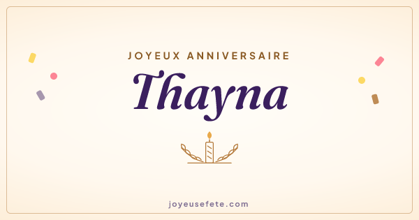 Image « Joyeux anniversaire Thayna » au format large