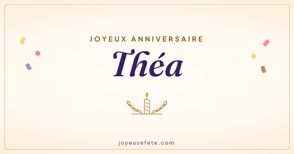 Image « Joyeux anniversaire Théa » au format large