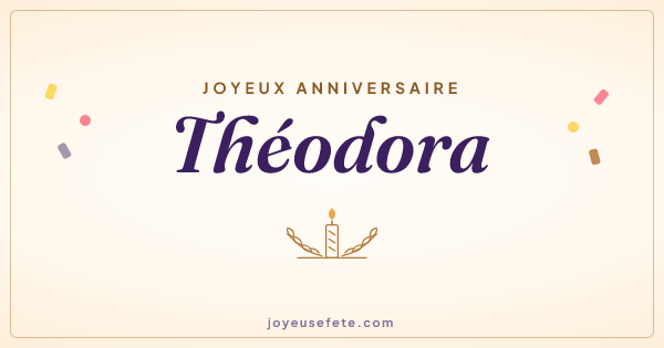 Image « Joyeux anniversaire Théodora » au format large